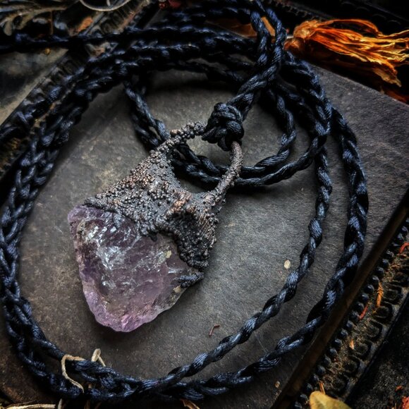 Amethyst Electroformed Necklace - Picture 2 of 8